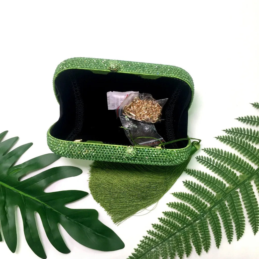 Clutch Strass Vert