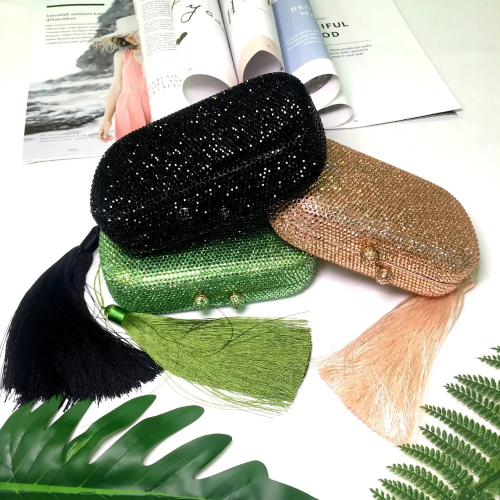 Clutch Strass Vert