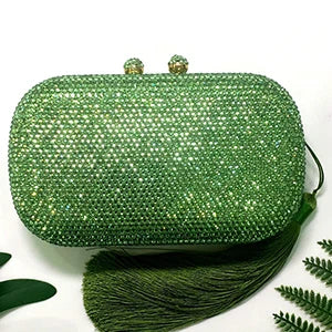 Clutch Strass Vert