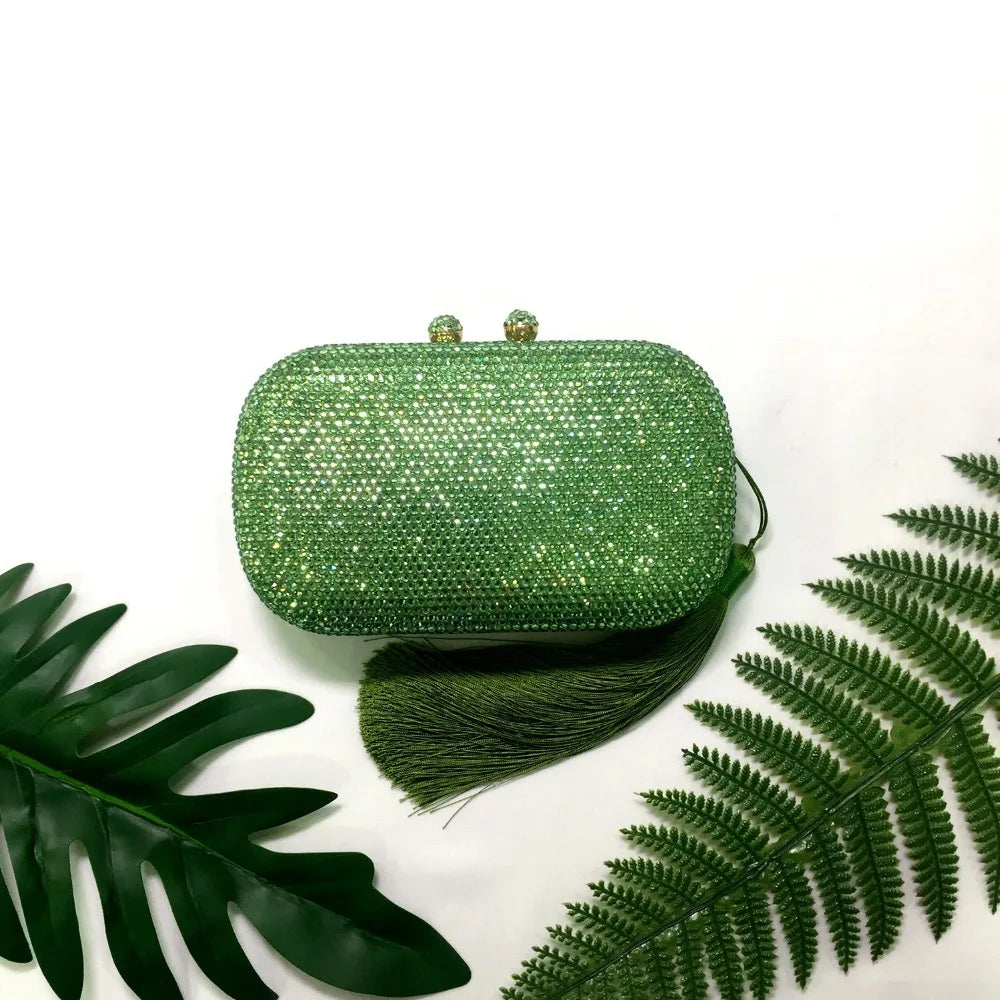 Clutch Strass Vert
